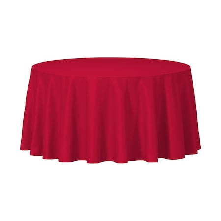 Smarty Had A Party 84 Red Round Disposable Plastic Tablecloths 96 Tablecloths, 96PK 823270-RD-CASE